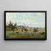 Riproduzione del dipinto Un Villaggio dei Dintorni di Mantes di Jean-Baptiste Camille Corot