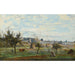 Riproduzione del dipinto Un Villaggio dei Dintorni di Mantes di Jean-Baptiste Camille Corot