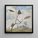 Un scarafaggio su un ramo, due farfalle, una falena e un piccolo scarabeo sopra e un paesaggio sullo sfondo - Margareta de Heer — quadro incorniciato alla parete