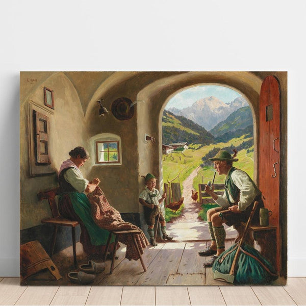Riproduzione del dipinto Un giorno d'estate in Tirolo - Emil Rau