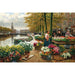 Riproduzione del dipinto Un marché aux fleurs à Amsterdam - Henri Houben
