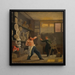 Un scultore nel suo atelier che lavora dal vero, il medaglista Christen Christensen - Wilhelm Bendz — quadro incorniciato alla parete