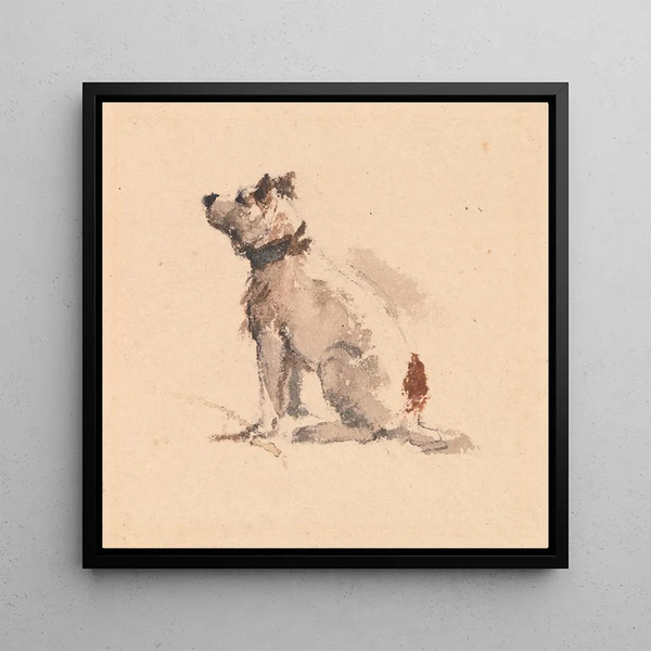 Un terrier assis de profil gauche - Peter DeWint