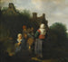 Una famiglia di contadini riunita davanti a un fuoco aperto - Cornelis Pietersz Bega — vista dell’opera