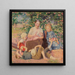 Una donna con bambini sotto un melo - Hans Olde — quadro incorniciato alla parete