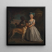 Una giovane ragazza con un cane e un paggio - Bartholomew Dandridge — presentazione a parete dell’opera