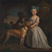 Una giovane ragazza con un cane e un paggio - Bartholomew Dandridge — ambientato in un interno
