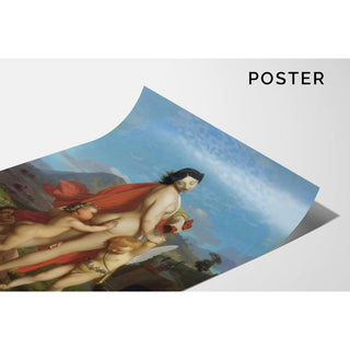 Une jeune nymphe taquinée par des putti - Jean-Léon Gérôme | Reproduction Tableau Décoration murale affiche copie