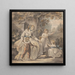 Una balia con tre bambini - Paul Sandby — quadro incorniciato alla parete