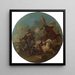 Una scena di battaglia con un cavallo caduto - August Querfurt — quadro incorniciato alla parete