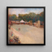 Una serata d'estate alla fiera nel parco dei cervi a nord di Copenaghen - Fridolin Johansen — quadro incorniciato alla parete