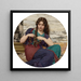 Un compito congeniale - John William Godward — quadro incorniciato alla parete