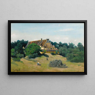 Una Fattoria a Saint-Martin-du-Bon-Fossé di Jean-Baptiste Camille Corot
