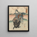 Donna che cavalca un toro - Utagawa Kunimaro — quadro incorniciato alla parete