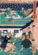 Acte IV Enya Demandant Yuranosuke avant de se Suicider Yuranosuke Montre l'Épée Utilisée pour le Suicide aux Retenus d'Enya - Utagawa Kunisada Toyokuni III — vista dell’opera