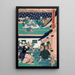 Acte IV Enya Demandant Yuranosuke avant de se Suicider Yuranosuke Montre l'Épée Utilisée pour le Suicide aux Retenus d'Enya - Utagawa Kunisada Toyokuni III — quadro incorniciato alla parete