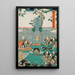 Acte XI Fin I Rônin rendono omaggio alla tomba di Enya al Tempio Sengakuji avendo portato la testa di Moronao in offerta - Utagawa Kunisada Toyokuni III — quadro incorniciato alla parete