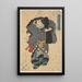 Attore che interpreta il ruolo di Nuregami - Utagawa Kunisada Toyokuni III — quadro incorniciato alla parete