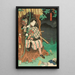 Attore nel ruolo di Toriyama Akisaku nella pièce Shiranui Monogatari - Utagawa Kunisada Toyokuni III — quadro incorniciato alla parete