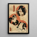 Attori Ichikawa Danjr V in Akushichibei Kagekiyo Ichikawa Danjr VI in Hanakawado Sukeroku e Ichikawa Kodanji IV in Kitsune Tadanobu - Utagawa Kunisada Toyokuni III — quadro incorniciato alla parete