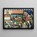 Attori che guardano immagini votive di sé stessi - Utagawa Kunisada Toyokuni III — quadro incorniciato alla parete