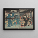Attori nei ruoli di Ohatsu e Iwafuji - Utagawa Kunisada Toyokuni III — quadro incorniciato alla parete