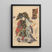 Un Attore con un Abito Elaborato - Utagawa Kunisada Toyokuni III — quadro incorniciato alla parete