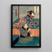 Arashi Otohachi III en Makanaibaba Okuma et Iwai Kumesabur II en Fille de Manchs Okoma - Utagawa Kunisada Toyokuni III — quadro incorniciato alla parete