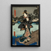 Noir - Utagawa Kunisada Toyokuni III — quadro incorniciato alla parete