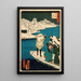 Bac de Hashiba sous la Neige - Utagawa Kunisada Toyokuni III — quadro incorniciato alla parete