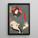Hayano Kanpei e il contadino Yoichibei - Utagawa Kunisada Toyokuni III — quadro incorniciato alla parete