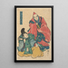 Moine di Alto Ordine Yasuhide che interpreta il ruolo di Nakamura Utaemon - Utagawa Kunisada Toyokuni III — quadro incorniciato alla parete