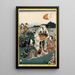 Murasaki Shikibu se Cachant du Conte de Genji chapitre Prunier de Nuit - Utagawa Kunisada Toyokuni III — quadro incorniciato alla parete