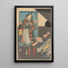 Guerrier samurai con assistente - Utagawa Kunisada Toyokuni III — quadro incorniciato alla parete