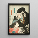 Prima scena dell'opera Chūshingura, Kō no Moronao e Kaoyo Gozen - Utagawa Kunisada Toyokuni III — quadro incorniciato alla parete