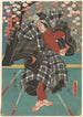 Attore Ichikawa Danjūrō in costume a quadri - Utagawa Kunisada Toyokuni III — vista dell’opera
