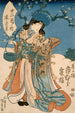 Attore Ichimura Kakitsu in un ruolo femminile che rappresenta il secondo mese - Utagawa Kunisada Toyokuni III — vista dell’opera