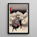 Vue de Kanbara - Utagawa Kunisada Toyokuni III — quadro incorniciato alla parete