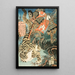 Watnai capturando un tigre - Utagawa Kunisada Toyokuni III — quadro incorniciato alla parete