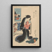 Femme tenant un bébé - Utagawa Kunisada Toyokuni III — quadro incorniciato alla parete