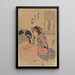 Femme assise devant un miroir de maquillage - Utagawa Kunisada Toyokuni III — quadro incorniciato alla parete