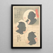 Immagine in silhouette di un attore di kabuki - Utagawa Kuniteru — quadro incorniciato alla parete