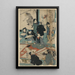 Bambini che imparano a dipingere - Utagawa Kuniyoshi — quadro incorniciato alla parete