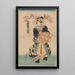 Figura femminile con spille gialle e scarpe con plateau - Utagawa Kuniyoshi — quadro incorniciato alla parete