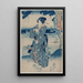Geisha sur la rive de la rivière Sumida - Utagawa Kuniyoshi — quadro incorniciato alla parete