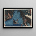 Gentoku spaventando un cavallo e attraversando il passo - Utagawa Kuniyoshi — quadro incorniciato alla parete