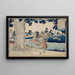 Moriya che insegue il principe Shtoku che scompare in un albero - Utagawa Kuniyoshi — quadro incorniciato alla parete