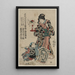 Rokudaime iwai hanshir shichikaiki tsuizen shigenoi ko wakare - Utagawa Kuniyoshi — quadro incorniciato alla parete
