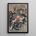 Rori Hakucho Chojun - Utagawa Kuniyoshi — quadro incorniciato alla parete