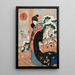 Beauté sous la neige sur une véranda - Utagawa Kuniyoshi — quadro incorniciato alla parete
